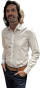 Large-length white shirt with Italian collar